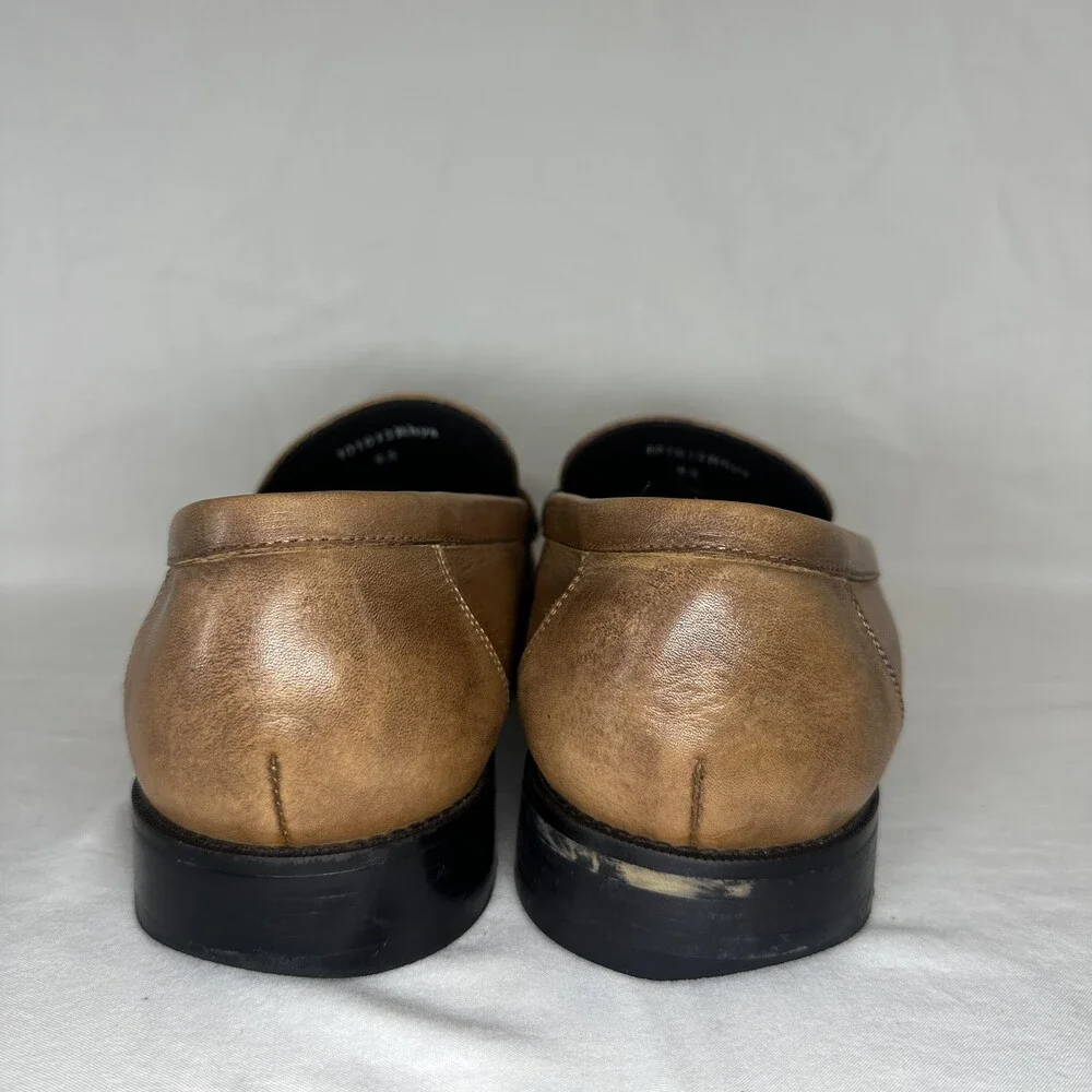 Winthrop Shoes Mens Size 8.5 Brown Rhys Leather Penny Loafers Slip On Moc Toe